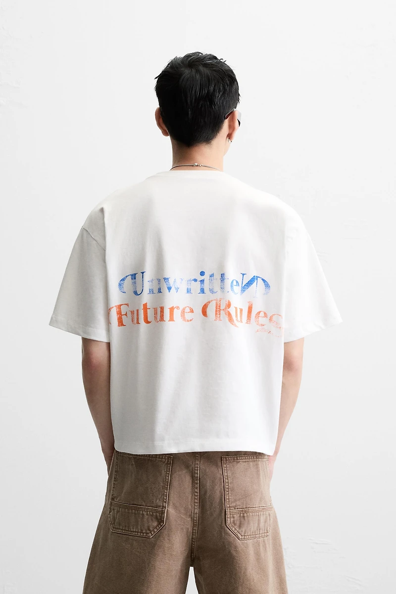 WASHED PRINT T-SHIRT