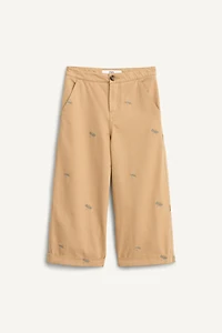 LIMITED EDITION EMBROIDERED INSECT STRAIGHT-LEG PANTS