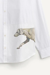 LIMITED EDITION PRINTED PATCHWORK STRIPED SHIRT