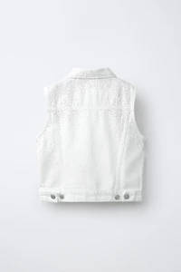 RHINESTONE DENIM VEST