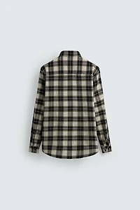 PLAID WOOL BLEND SHIRT