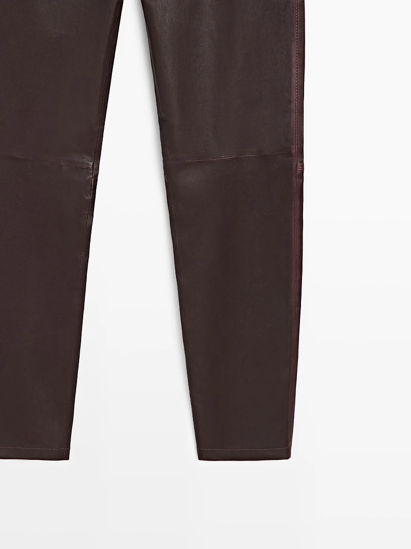 Nappa leather leggings