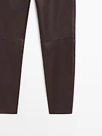 Nappa leather leggings