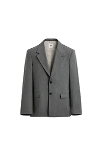 STRIPED TEXTURED SUIT JACKET