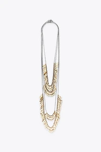 4-PACK OF METAL PLATE NECKLACES