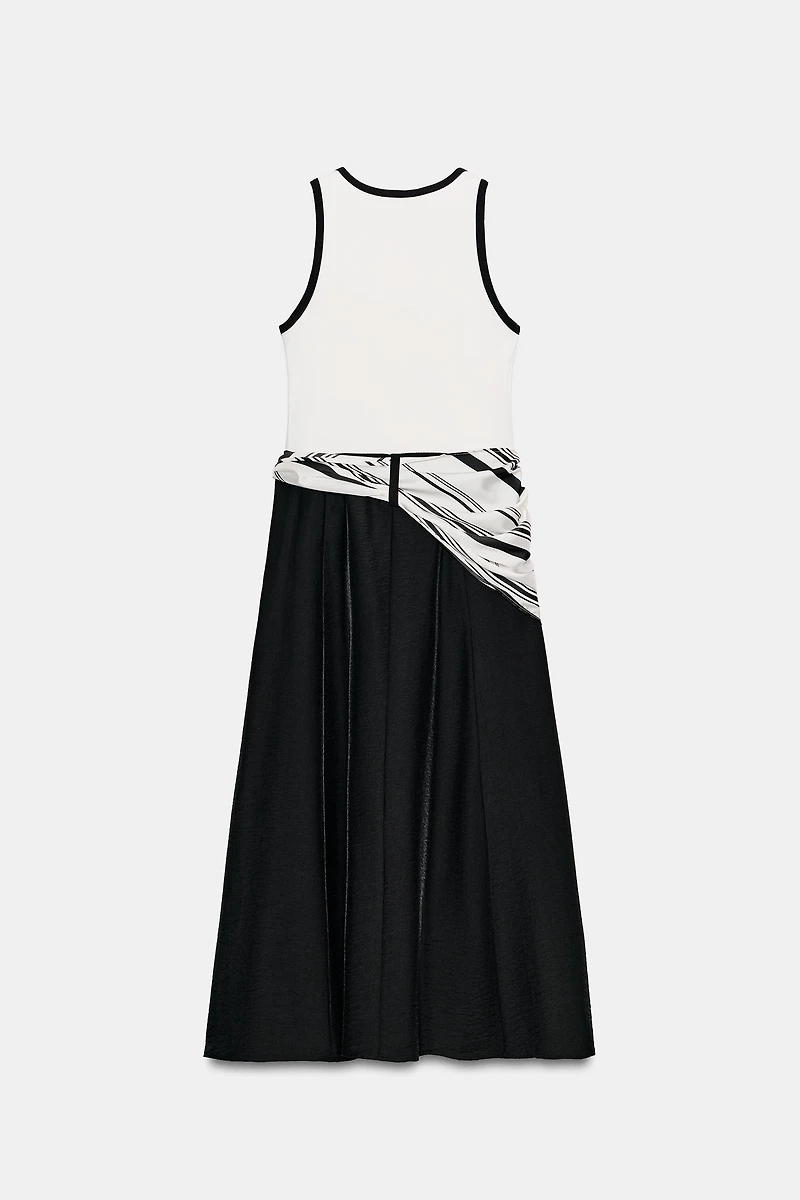 ROBE MI-LONGUE BIMATIÈRE À FOULARD