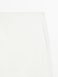 Nappa leather midi skirt