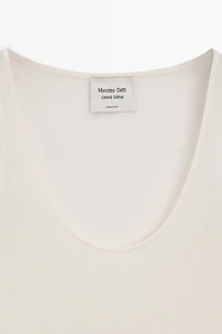 Semi-sheer strappy silk blend top - LIMITED EDITION