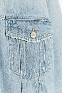TRF RIPPED DENIM OVERSHIRT