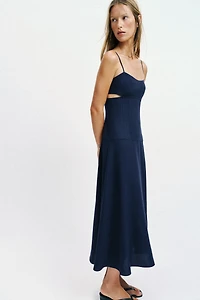 CUT OUT STRAPPY MIDI DRESS