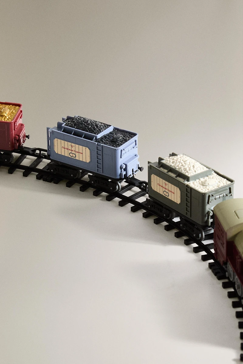 CHILDREN'S CHRISTMAS STEAM TRAIN TOY SET