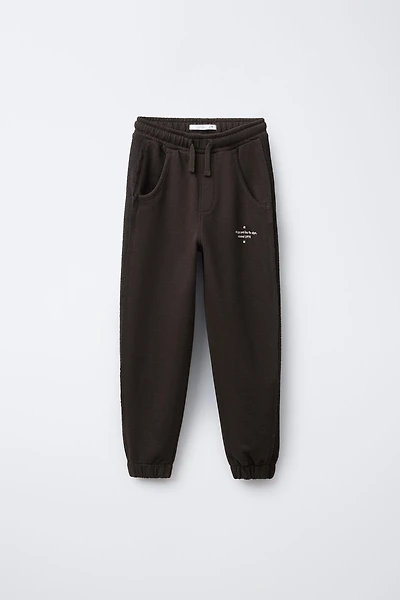 PANTALON DE JOGGING EN MOLLETON ET MATIÈRES VARIÉES