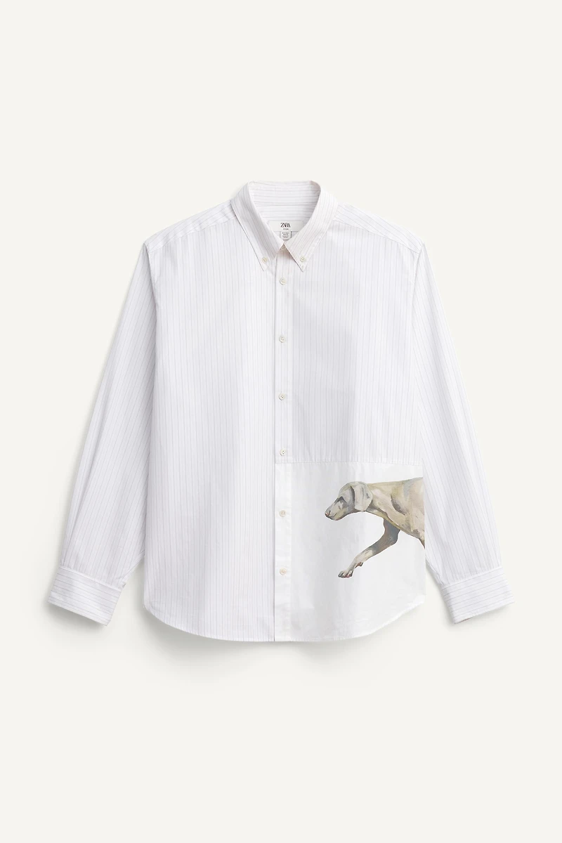 CHEMISE RAYURES PATCHWORK IMPRIMÉ ÉDITION LIMITÉE