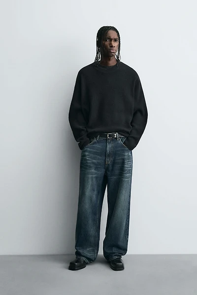 WAFFLE TEXTURED SWEATER