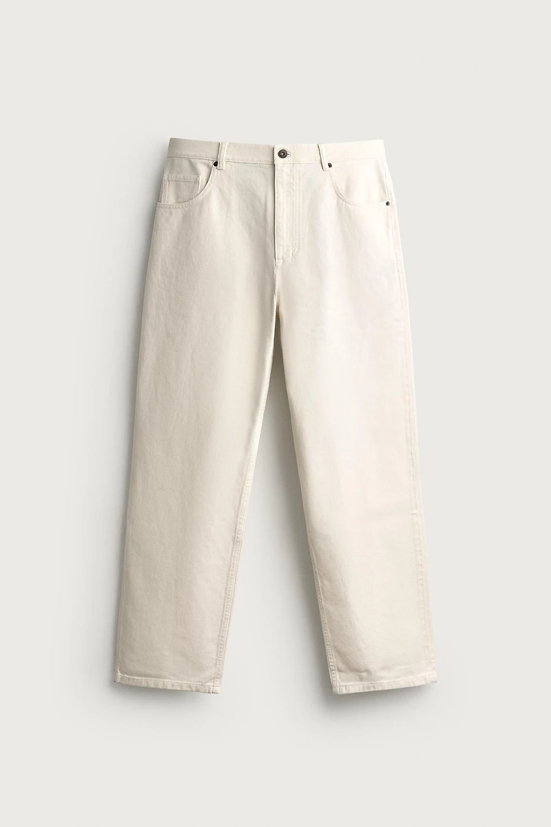 COTTON & HEMP RELAXED STRAIGHT JEANS