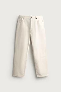 COTTON & HEMP RELAXED STRAIGHT JEANS
