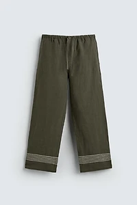 100% LINEN RELAXED FIT PANTS