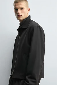 REGULAR FIT ZIP-UP OVERSHIRT