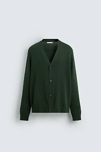 CARDIGAN REGULAR FIT EN COTON