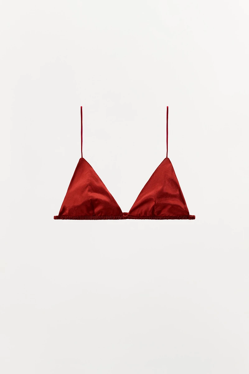 TRIANGLE BRALETTE WITH SILK