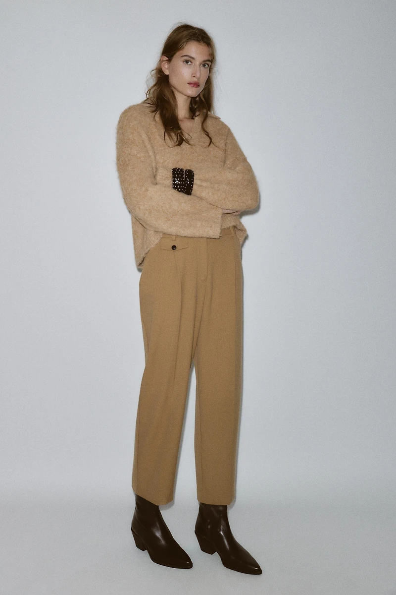 PULL EN MAILLE EFFET BROSS