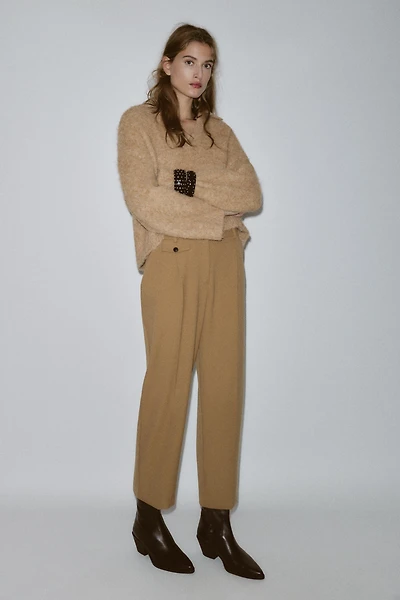 PULL POLO EN MAILLE EFFET BROSSÉ