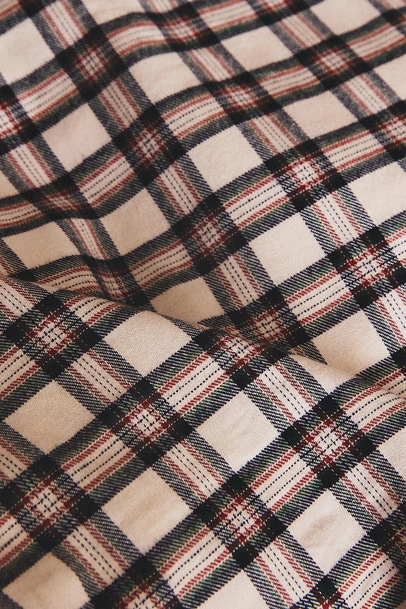 HOUSSE DE COUETTE ENFANT FLANELLE CARREAUX NOËL