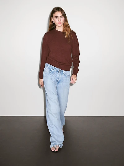 Pull col rond 100 % cachemire