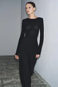 HIGH-WAISTED ZIPPER PANTS ZW COLLECTION