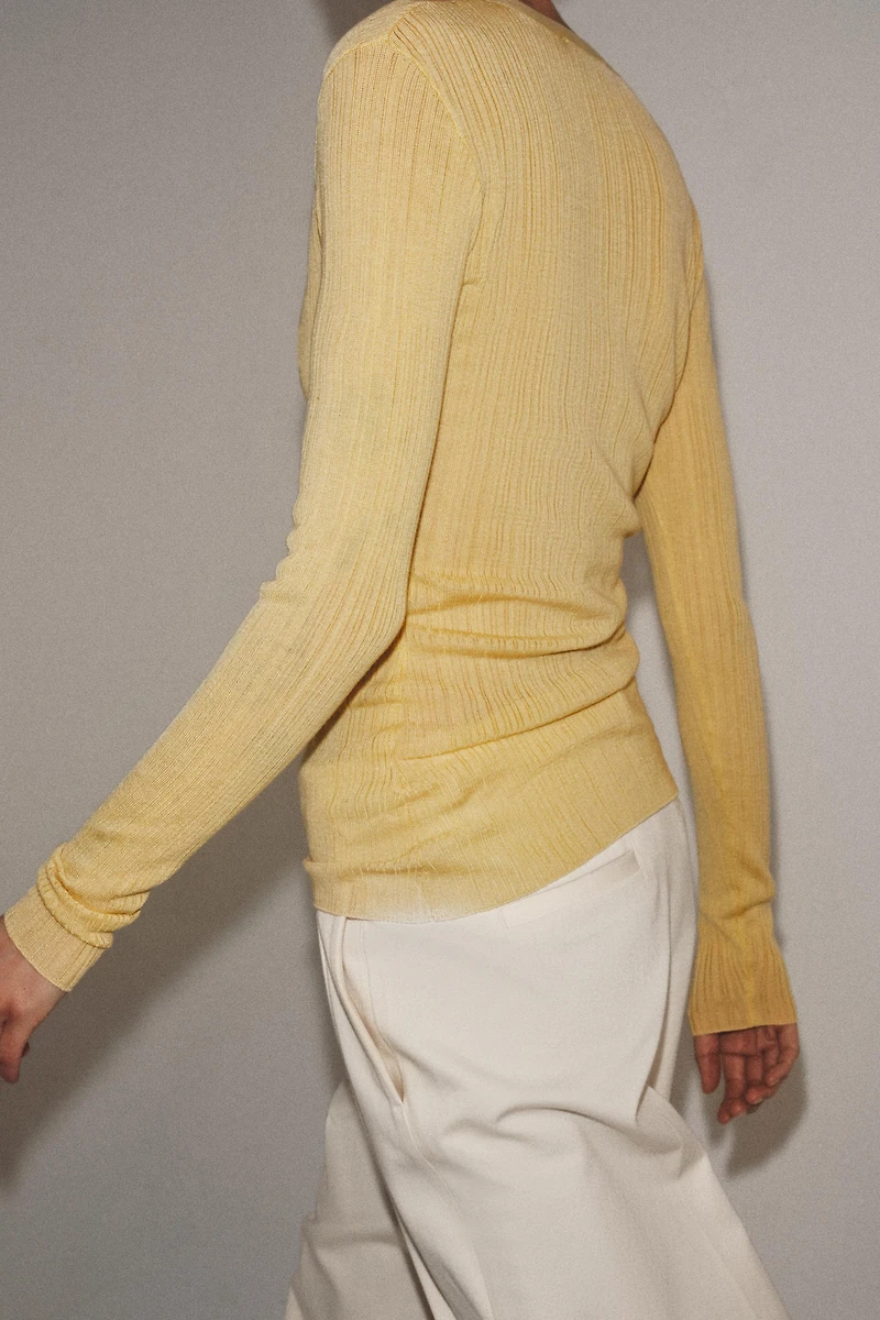 RIB KNIT CARDIGAN