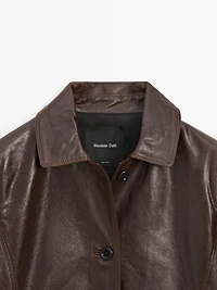 Nappa leather jacket with pockets