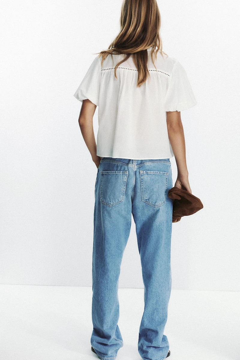 BLOUSE À MANCHES BOUFFANTES