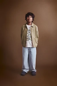 CONTRAST EMBROIDERED OVERSHIRT