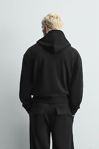 CROPPED FIT HOODIE SWEATSHIRT
