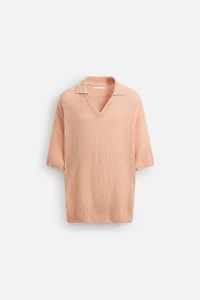 OPEN KNIT POLO SHIRT