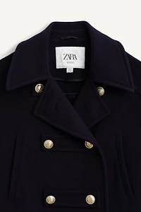MANTEAU À BOUTONNAGE CROISÉ MÉLANGE DE LAINE ÉDITION LIMITÉE
