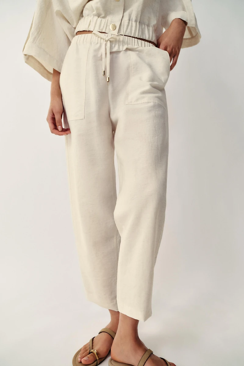 PANTALON À TAILLE ÉLASTIQUE