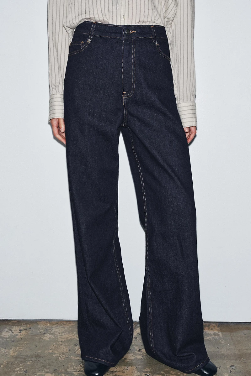 JEAN ZW COLLECTION JAMBE LARGE TAILLE HAUTE