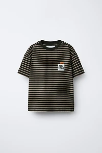 STRIPED LABEL T-SHIRT