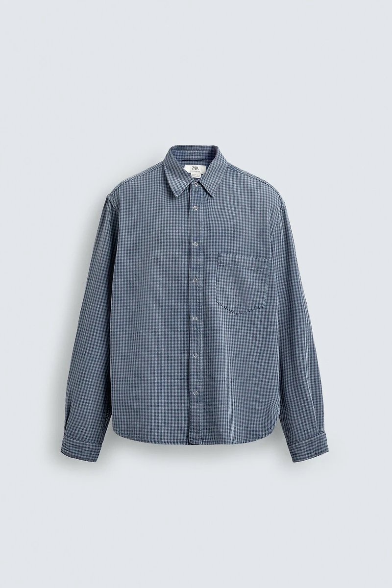 RELAXED FIT PLAID SHIRT