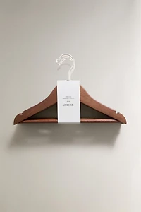 WOODEN BABY HANGERS WITH BAR (PACK OF 4)