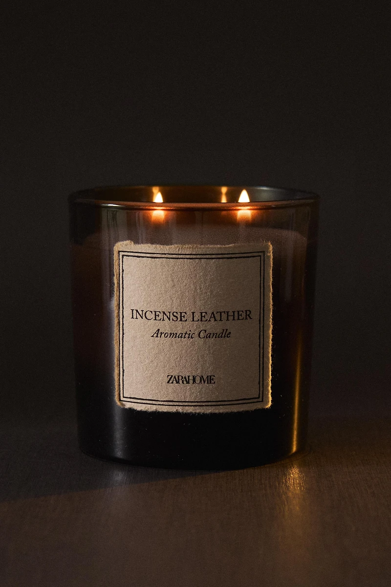 GR) INCENSE LEATHER SCENTED CANDLE