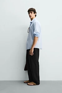 RELAXED FIT TEXTURED PANTS