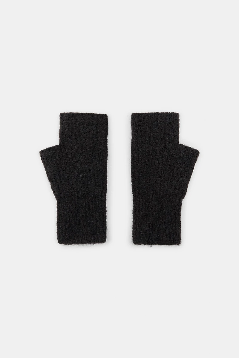 SHORT KNIT MITTENS