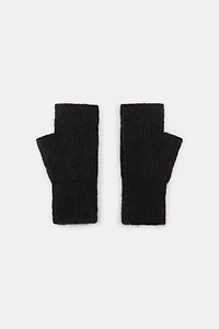 SHORT KNIT MITTENS