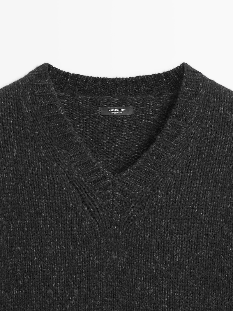 Pull en maille à col V