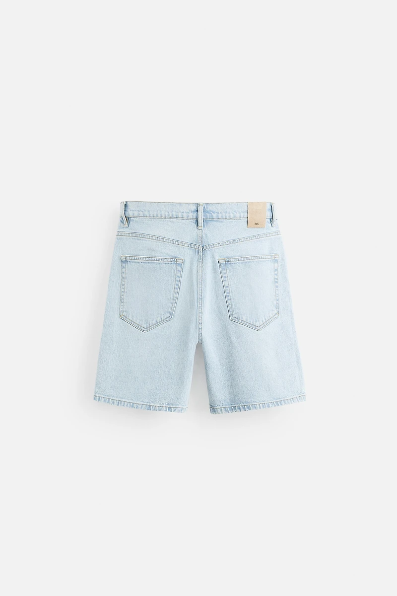 REGULAR FIT DENIM SHORTS