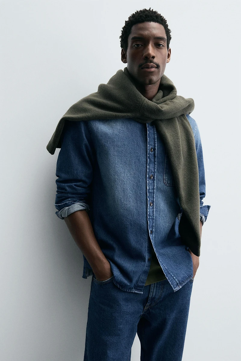 CHEMISE EN JEAN DÉLAVÉE