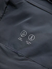 Water-repellent puffer jacket with high neck