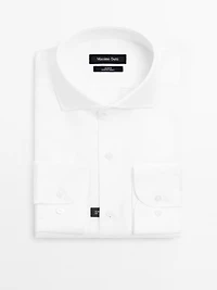 Chemise slim serge 100 % coton
